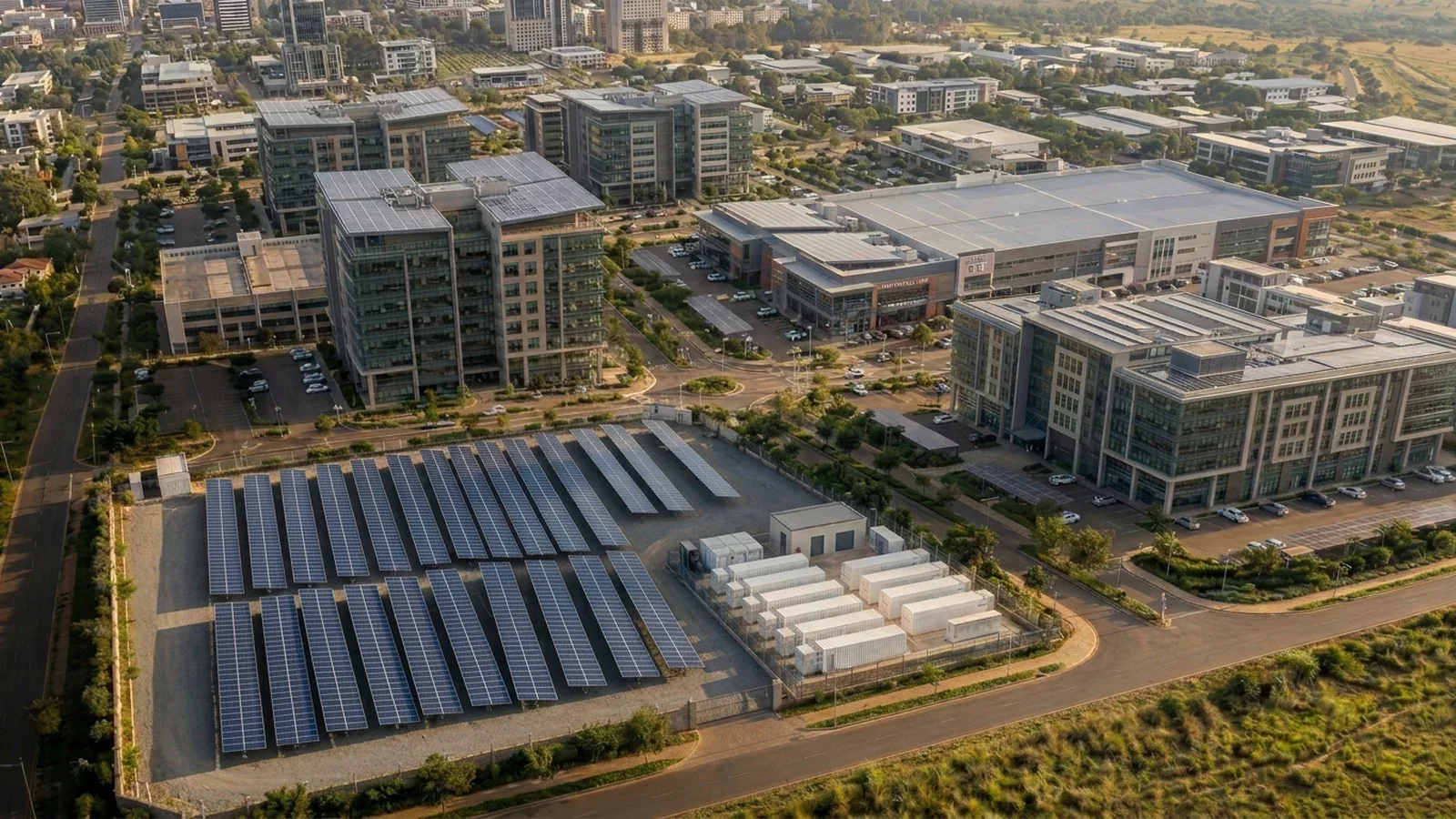 Commercial property and managed estate energy infrastructure sector visual